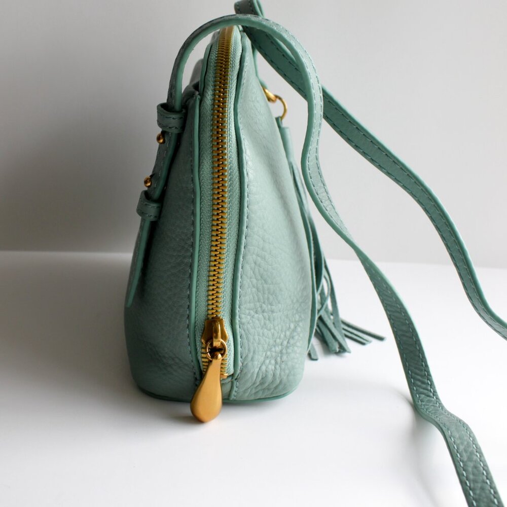 HOBO Nash Crossbody Bag - NWOT Pale Green Leather - Spring Festival Boho - Picture 3 of 9